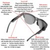 F06 Smart Glasses Open Ear Bluetooth Sunglasses for Men Women 5.3 Bluetooth Smart Sunslasses Touch Control Music Calling with UV Filtered Lenses, Storage Case for Outdoor Running Cycling - Image 8