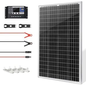 Upgraded 100W Portable Solar Panel for Power Station, Monocrystalline Foldable 100 Watt 18V Solar Panel Charger for Camping, High Efficiency IP65 Waterproof for Outdoor RV Trip