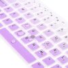 Dell Latitude Keyboard Cover for Dell Latitude E7450 E7470 E5470 E7480 E5450 5480 5490 7490, Dell 3340 E3340 Laptop Silicone Keyboard Skin Keyboard Protector, Gradual Purple (US Layout, with Pointing) - Image 4