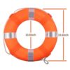 Lifebuoy Set 20Inch Life Preserver Ring and Water Floating Lifesaving Rope 98.6FT,Swim Foam Ring Buoy,Swimming Pool Safety Throwing Ring with Perimeter Rope,Throwable Flotation Device - Image 2