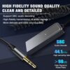 NEWNEWLIU Bluetooth Aux Adapter for Car USB Aux Bluetooth 5.3 Adapter with 3.5mm Audio Jack kit with Built-in Microphone Input for Hands-Free Calls Compatible with Car Speaker and Home Audio(T21) - Image 4