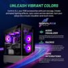 Skytech Gaming Azure Gaming PC Desktop – AMD Ryzen 7 7700X 4.5 GHz, NVIDIA RTX 4070, 1TB NVME SSD, 32GB DDR5 RAM RGB, 650W Gold PSU, 360mm AIO, 11AC Wi-Fi, Windows 11 Home 64-bit,Black - Image 2