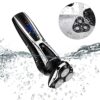 SURKER Electric Shaver Razor Cordless Beard Trimmer for Men Nose Hair Trimmer 3 in 1 Trimmer Grooming Kit Plus 1 Facial Cleansing Brush Waterproof USB Rechargeable Dry Wet - Image 7