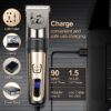 AJELU Dog Grooming Clipper Kit, Cordless Low Noise Rechargeable Electric Trimmer With Adjustable Comb & Detachable Blades, Suitable for Dogs, Cats, Pets - Image 2