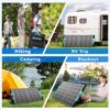 DOROEO 100W Portable Solar Panel, Foldable Solar Charger for Power Station, Monocrystalline Solar Panel with QC3.0 USB-A &Type-C DC19V Port, Waterproof Folding Panel Solar for Camping RV Trip - Image 7
