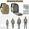TORIBIO Hardshell Camera Backpack for DSLR/SLR Mirrorless Camera, Professional Photography Waterproof Camera Case for Canon/Nikon/Sony with Tripod Holder & Laptop Compartment, Khaki - Image 5