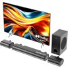 Hiwill 4.1ch Sound Bar with Dolby Atmos, 300W Sound Bar for Smart TV with Subwoofer, 2 Front Surround Speakers, Soundbar for TV Speaker, Adjustable Bass, Surround Sound System for TV, HiElite A41