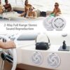 Pyle Marine Speakers - 6.5 Inch 2 Way Waterproof and Weather Resistant Outdoor Audio Stereo Sound System with 240 Watt Power and Low Profile Slim Style - 1 Pair - PLMRS6W (White) - Image 6