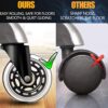 Office Rubber Chair Casters Replacement, 3 Inch Heavy-Duty Computer Gaming Desk Caster Wheels Smooth & Safe Rolling for All Floors Including Hardwood and Carpet, Set of 5 - Image 6