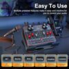 Podcast Equipment Bundle for 2 Mic Tiktok Video Content Creator Kit, Audio Interface DJ Mixer Sound Card/Board Condenser Microphone for Studio Smartphone/PC/Laptop Broadcast Recording/Live Stream - Image 4