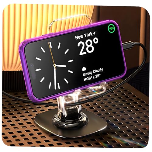 LISEN Cell Phone Stand for Desk, Phone Holder for Desk iPhone Stand, Cute Phone Office Accessories for Women - Cubicle Accessories, Acrylic iPhone Holder, soporte para celular Suitable for 4-11''