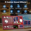 Hayner-Seek Podcast Equipment Bundle for 2,Audio Interface DJ Mixer With 3.5mm XLR Condenser Microphone for Living Streaming,Recording,Gaming,TikTok,YouTube,PC,Smartphone (Red) - Image 3