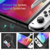 ivoler 4-Pack Tempered Glass Screen Protector Designed for Nintendo Switch OLED Model 2021&2023 with [Alignment Frame] Transparent HD Clear[Updated Version] Screen Protector for Switch OLED 7'' - Image 7