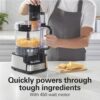 Hamilton Beach Stack & Snap Food Processor and Vegetable Chopper, BPA Free, Stainless Steel Blades, 12 Cup Bowl, 2-Speed 450 Watt Motor, Black (70725A) - Image 6