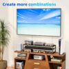 Simple Trending 2 Tier Metal Dual Monitor Stand Riser,Computer Office Desktop Organizer for 2 Monitors With 32"x10" Mouse Pad ,for Laptop,Printer,TV,Black - Image 4