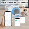 J JORBASADO Self Cleaning Litter Box Automatic Cleaning 65L+9L with APP Control Odor Removal Device Automatic Cat Litter Box for Multiple Cats Families - Image 8