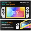 ivoler 4-Pack Tempered Glass Screen Protector Designed for Nintendo Switch OLED Model 2021&2023 with [Alignment Frame] Transparent HD Clear[Updated Version] Screen Protector for Switch OLED 7'' - Image 5