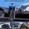 BIVGAZA Phone Holder Car [Military-Grade Suction] Universal Car Phone Holder [Thick Case Friendly] Automobile Accessories Dashboard Air Vent Windshield Phone Mount Fit for iPhone Android Smartphones - Image 5