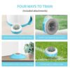 PETGEEK Automatic Dog Treat Dispenser with Button - Puzzle Memory Training Dog Button Feeder, Pet Geek Button Treat Food Dispensing Dog Toys Interactive, Iq Training Dog Feeder (Blue) - Image 6