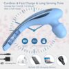 Roysmart Vibration Electric Massager Cordless-Rechargeable Vibrating Handheld Personal Back Massagers Waterproof, Seven Massage Wand for Full Body-Blue - Image 4