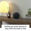 Amazon Echo (newest model), Alexa speaker with premium sound, Ideal for large bedrooms, living rooms and kitchens, Twilight Blue - Image 3
