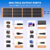 200 Watt Portable Solar Panel for Power Station Generator, 18V IP65 Waterproof 4 Kickstands Foldable Solar Panel, Solar Charger with MC4 Cable and USB Outputs for Outdoor Trip RV Camping Off Grid - Image 3