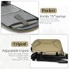 TORIBIO Hardshell Camera Backpack for DSLR/SLR Mirrorless Camera, Professional Photography Waterproof Camera Case for Canon/Nikon/Sony with Tripod Holder & Laptop Compartment, Khaki - Image 4