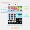 Professional Audio Mixer with Dual Wireless Microphone system set, 4-Channel Mixer, for karaoke, Singing, Amplifier, DJ Mixer, podcast interface, live, MP3, USB sound mixing console (GD Guarda US-88M) - Image 5