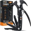 BIIB Gifts for Men, 12 in 1 Hammer Multitool Birthday Gifts for Men, Mens Gifts for Him, Husband, Grandpa, Gifts for Dad Who Have Everything Camping Essentials, Cool Gadgets Camping Survival Tools