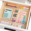 Vtopmart 25 PCS Clear Plastic Drawer Organizers Set, 4-Size Versatile Bathroom and Vanity Drawer Organizer Trays, Storage Bins for Makeup, Bedroom, Kitchen Gadgets Utensils and Office - Image 6
