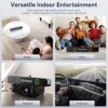 FULMINARE Bluetooth Speaker with 26W HD Sound, Portable Speaker Up to 30H Playtime, AUX&TF-Card&USB Input, LED Lights, Speakers Bluetooth 5.3 Wireless for Home/Party/Outdoor, Birthday Gift (Black) - Image 6