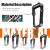 Carabiner Multitool 8-in-1 EDC Carabiners Pocket Knife, Serrated Knife, Rope Cutter, Screwdriver, Can Bottle Opener, Ruler, Survival Gear for Camping Climbing, Christmas Gifts for Men Women (Black) - Image 7
