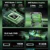MALLRACE 2025 Laptop with AMD Ryzen7 5825U, 8-core Processor (Up to 4.5GHZ),16GB DDR4 RAM 512GB SSD,WiFi 6, 15.6 inch HD Display,54.72Wh Battery,Windows 11, Laptops Computers for Business Office - Image 2
