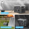 Portable Power Station, 384Wh LiFePO4 Battery Backup, 600W(1800W Peak) Solar Generator with 10 Outlets,UPS Function, Solar Power Station for Home Emergency,Camping,RV, Music Player&LED Lights - Image 4