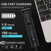 Scttomon Beard Trimmer for Men Professional Mens Beard Grooming Kit T-Blade Trimmer Electric Shaver Razor Nose Body Trimmer Hair Cutting Kit Cordless 7 in 1 Black - Image 6