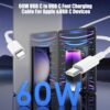 3-Pack [3.3FT+6.6FT+10FT] 60W USB C to USB C Cable, Type C to Type C Cable,Fast Charging Cable for iPhone 16 15 Pro Plus Pro Max，for Galaxy S25 S24, for iPad Pro/Air, for MacBook Pro/Air and More - Image 3