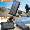 Solar Charger Power Bank, 42,800mAh Wireless Portable Charger with USB-C in/Output, QC3.0 Fast Charging 15W 4 Ports Outdoor Battery Pack Built-in LED Flashlight, for iPhone, Galaxy, iPad etc - Image 6