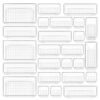 Vtopmart 25 PCS Clear Plastic Drawer Organizers Set, 4-Size Versatile Bathroom and Vanity Drawer Organizer Trays, Storage Bins for Makeup, Bedroom, Kitchen Gadgets Utensils and Office