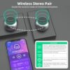 SEVENKA 2 Mini Speakers, 3W Portable Small Speaker with Strap, Water Resistant, Wireless Stereo Pairing, Rechargeable Metal Mini Bluetooth Speakers for Phone, Tablet, PC, Camping, Hiking - Image 4
