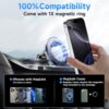 Car Phone Holder for Magsafe [78+LBS Strongest Suction & 2400gf Strongest Magnetic] 360° Adjustable Car Phone Mount, Cell Phone Holders for Your Car for All Smartphones & All Car Models (Carbon Fiber) - Image 6