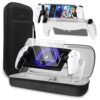 QUAGGY 3-in-1 Accessoris Kit Compatible with Playstation Portal, EVA Carrying Case for PS Portal with Clear Skin Protective Case, 2 Screen Protectors for PlayStation Portal,Protective Shell Portable Travel Handbag for PS5 Portal Remote Player