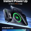 MOVE SPEED 2025 Upgraded 0.5‘’ Ultra Slim MagSafe Portable Charger 10,000mAh Magnetic Card Power Bank,Battery Pack for iPhone 16/15/14/13/12,Travel Essential, for Men Woman,Glacier Gray - Image 6