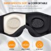 MUSICOZY White Noise Sleep Headphones Bluetooth Headband, Sleeping Headphones Mask, 3D Wireless Music Sleeping Headphones Earbuds for Insomnia Yoga Travel Office Relax Cool Tech Gadgets Gifts 2 Packs - Image 5