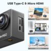 AKASO EK7000 4K30FPS 20MP WiFi Action Camera with EIS Ultra HD 131FT Waterproof Underwater Camera Remote Control 4X Zoom Support External Microphone Black - Image 9