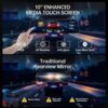 Veement 4K Rear View Mirror Camera, 10'' 4K Mirror Dash Cam with 1080P Backup Camera, Dash Cam Front and Rear for Car with Voice Control, 24H Parking Mode, Night Vision, 32GB SD Card Included - Image 3