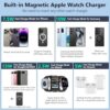 for Magsafe Portable Charger, 10000mAh Wireless Magnetic Power Bank with Built-in Cables, Fast Charging for Magsafe Battery Pack Compatible with iPhone, Android, Apple Watch, AirPods Series (Black) - Image 7