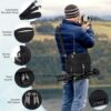 RAINSMORE Camera Bag, DSLR/SLR/Mirrorless Camera Case with Tripod Holder Waterproof Camera Sling Bag Crossbody Camera Bags for Photographers with Rain Cover for Canon/Nikon/Sony/Fuji, Black - Image 6