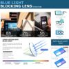Oilway Blue-Light Blocking Glasses Computer Reading/Gaming/TV/Phones Glasses Fashion Anti Eyestrain UV Glasses for Women Men - Image 4