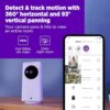 Roku Indoor Camera 360° for Home Security - Security Camera with 1080p HD Color Night Vision, Works with Alexa & Google, Motion Detection & Tracking - Pan & Tilt - 90-Day Subscription Included - Image 2