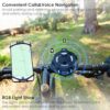 XLEADER Portable Bluetooth Speaker with Handlebar Mount for Bike Motorcycle, Certified IPX7 Waterproof, Small Wireless Speaker with Lights,Clip,Mic,Bassup,2000mAh, Bike Bicycle Accessories,for Riding - Image 4